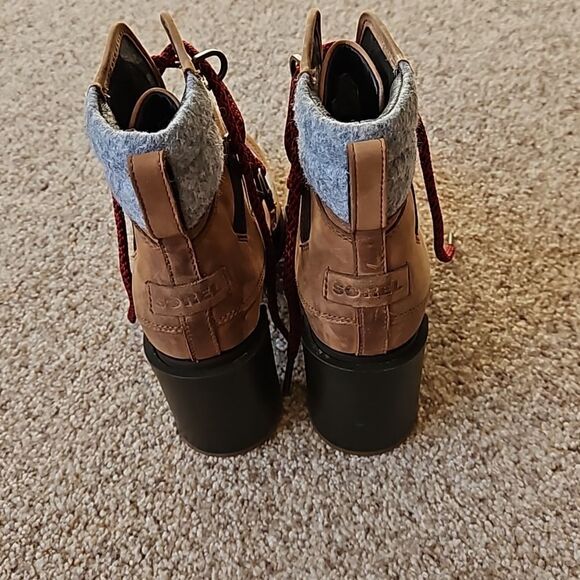Sorel Women's Heeled Boots in Brown and Gray - Picture 3 of 6